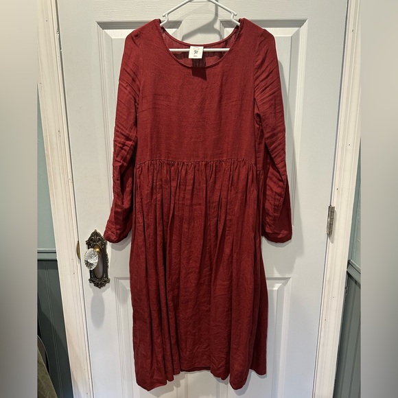 Son de Flor Smock Dress long sleeve Linen - Picture 1 of 4